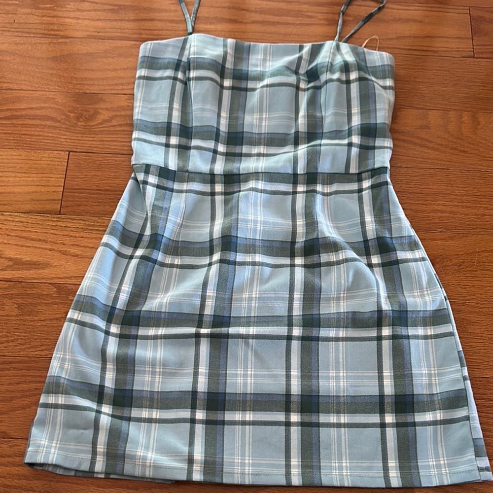 Aeropostale Blue and Green Textured Dress